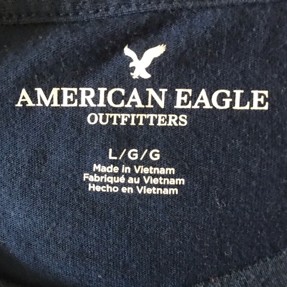 American Eagle Blue T-Shirt Size L - Picture 3 of 4